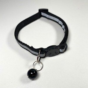 Cat Breakaway Collar New With Jingle Bell And Reflective Strip Black